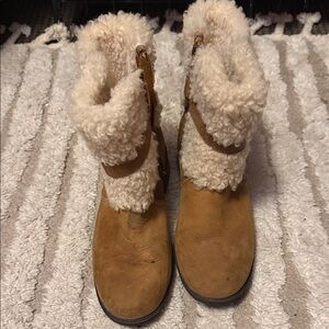 UGG Tan and Cream Shearling Winter Boots